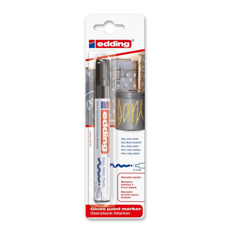 Produktbild: edding Glanzlackmarker 750 schwarz 2-4mm