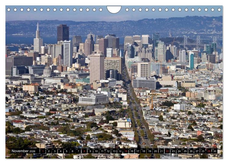 Produktbild: SAN FRANCISCO Kaliforniens Traummetropole (Wandkalender 2026 DIN A4 quer), CALVENDO Monatskalender