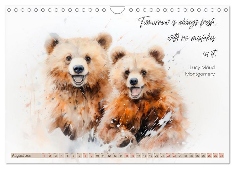 Produktbild: MOTIVATION Sayings with cute animal cubs (Wall Calendar 2026 DIN A4 landscape), CALVENDO 12 Month Wall Calendar