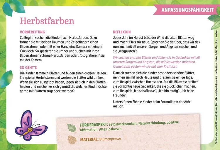 Produktbild: 30 Bildkarten zum Waldbaden für Kinder