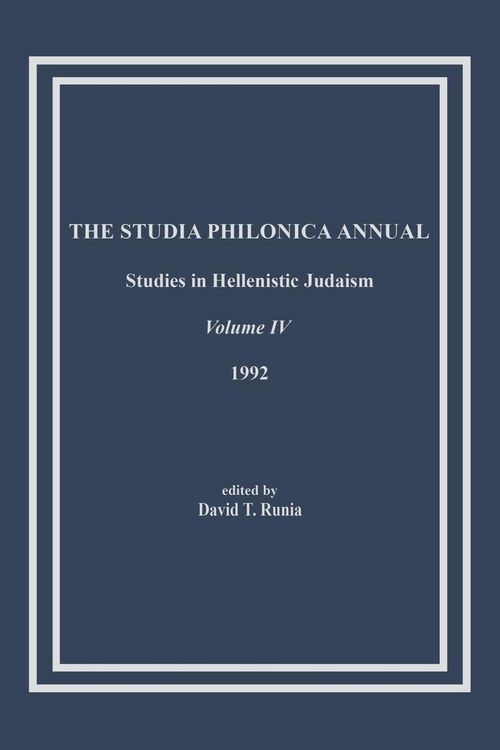 Produktbild: The Studia Philonica Annual, IV, 1992