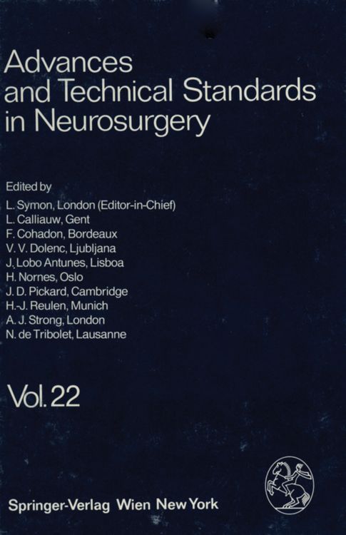Produktbild: Advances and Technical Standards in Neurosurgery