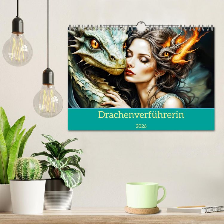 Produktbild: Drachenverf&uuml;hrerin (Wandkalender 2026 DIN A4 quer), CALVENDO Monatskalender
