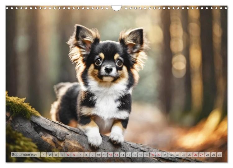 Produktbild: Chihuahuas - Kleine Hunde - gro&szlig;e Temperamentb&uuml;ndel (Wandkalender 2026 DIN A3 quer), CALVENDO Monatskalender