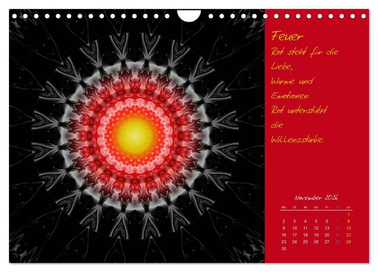 Produktbild: Kleine Chakrenlehre (Wandkalender 2026 DIN A4 quer), CALVENDO Monatskalender