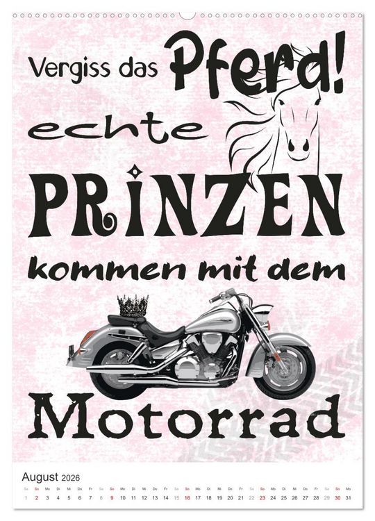 Produktbild: Coole Biker-Spr&uuml;che (hochwertiger Premium Wandkalender 2026 DIN A2 hoch), Kunstdruck in Hochglanz