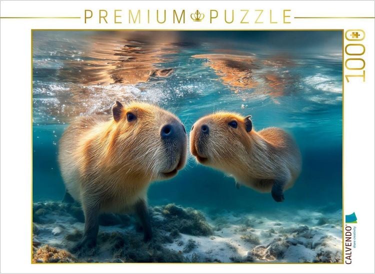 Produktbild: CALVENDO Puzzle Unter Wasser ist es auch ganz sch&ouml;n | 1000 Teile Lege-Gr&ouml;&szlig;e 64x48cm Foto-Puzzle f&uuml;r gl&uuml;ckliche Stunden