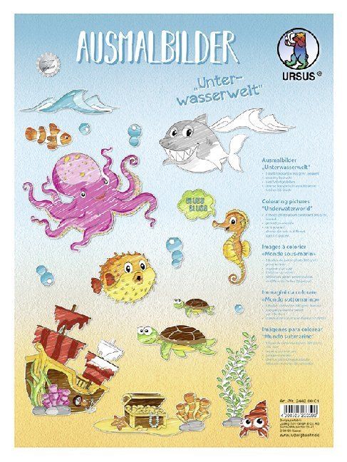 Produktbild: URSUS Ausmalbilder "Unterwasserwelt"