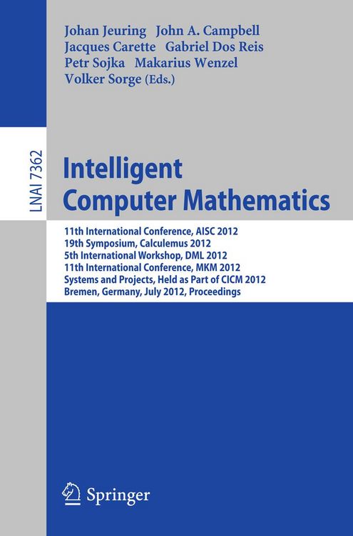 Produktbild: Intelligent Computer Mathematics