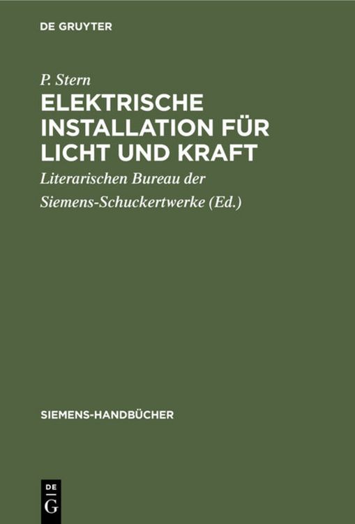 Produktbild: Elektrische Installation f&uuml;r Licht und Kraft
