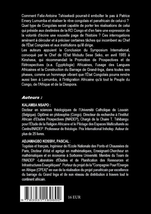Produktbild: F&eacute;lix-Antoine Tshisekedi Tshilombo face au D&eacute;fi du R&ecirc;ve Panafricain de Patrice &Eacute;mery Lumumba