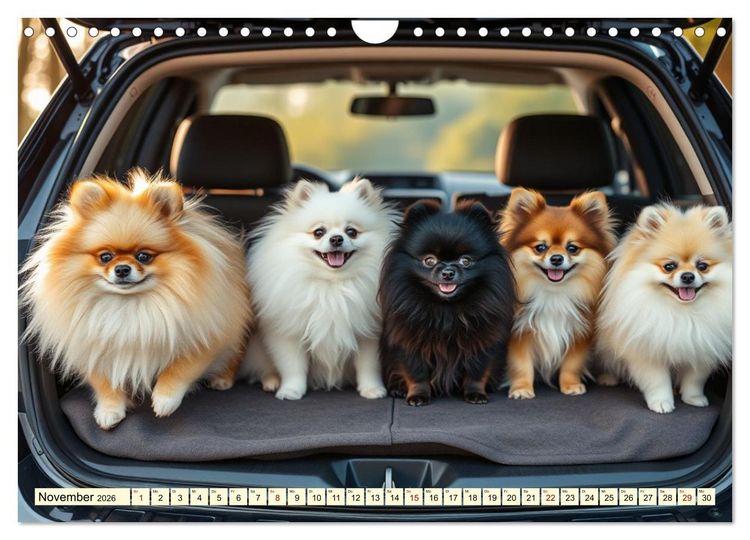 Produktbild: Tausendsassa - Pomeranian (Wandkalender 2026 DIN A4 quer), CALVENDO Monatskalender