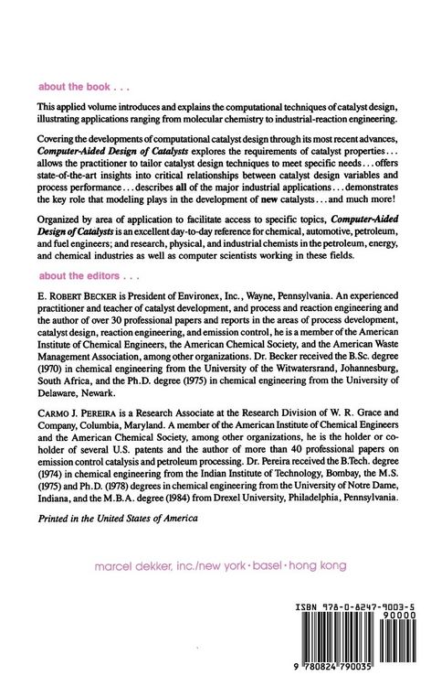 Produktbild: Computer-Aided Design of Catalysts