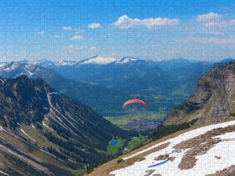 Produktbild: CALVENDO Puzzle Talblick vom Nebelhorn | 1000 Teile Lege-Gr&ouml;&szlig;e 64x48cm Foto-Puzzle f&uuml;r gl&uuml;ckliche Stunden