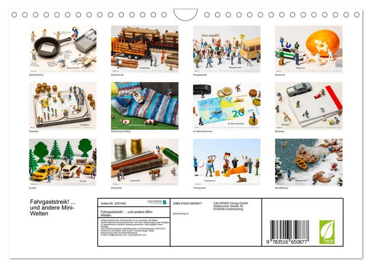 Produktbild: Fahrgaststreik! ... und andere Mini-Welten (Wandkalender 2026 DIN A4 quer), CALVENDO Monatskalender
