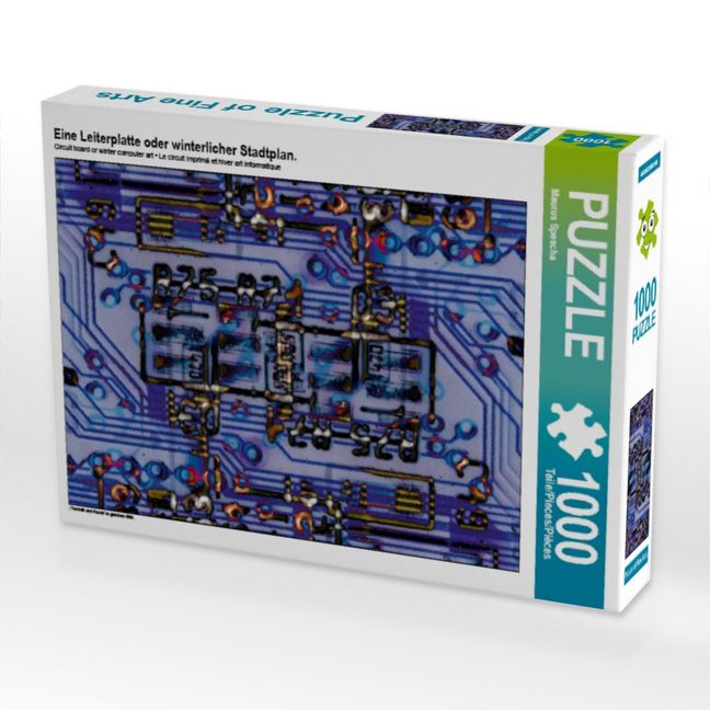 Produktbild: CALVENDO Puzzle Eine Leiterplatte oder winterlicher Stadtplan. | 1000 Teile Lege-Gr&ouml;&szlig;e 64x48cm Foto-Puzzle f&uuml;r gl&uuml;ckliche Stunden