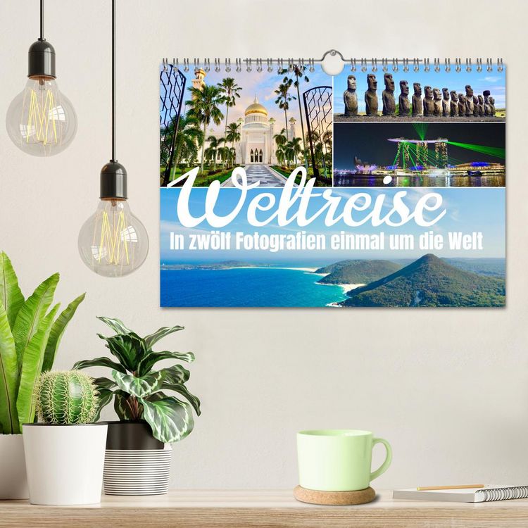 Produktbild: Weltreise, in zw&ouml;lf Fotografien einmal um die Welt (Wandkalender 2026 DIN A4 quer), CALVENDO Monatskalender