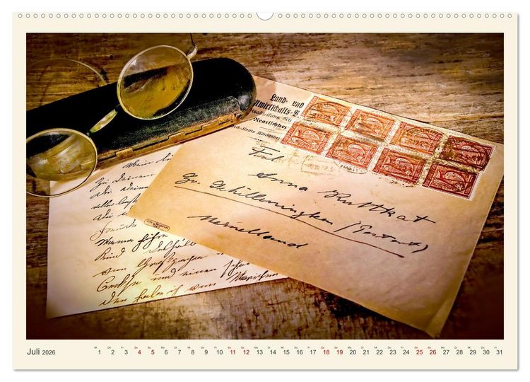 Produktbild: Handschriftlich (Wandkalender 2026 DIN A2 quer), CALVENDO Monatskalender