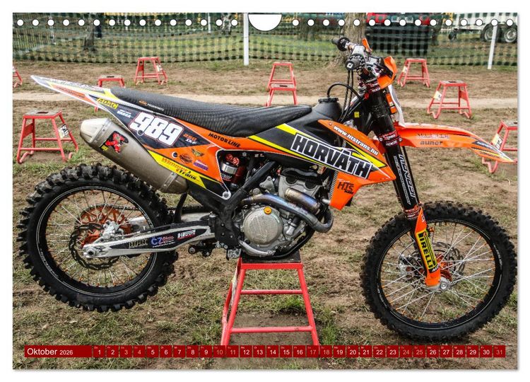Produktbild: Dirtbikes - pure technique (Wandkalender 2026 DIN A4 quer), CALVENDO Monatskalender