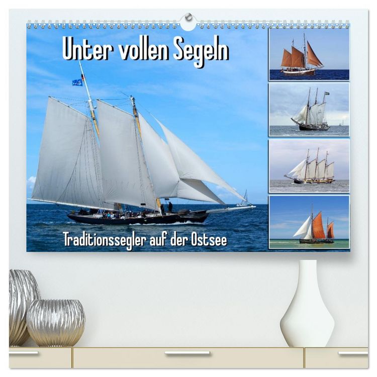 Produktbild: Unter vollen Segeln Traditionssegler auf der Ostsee (hochwertiger Premium Wandkalender 2026 DIN A2 quer), Kunstdruck in Hochglanz