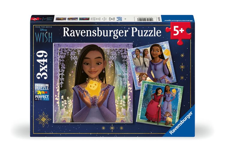 Produktbild: Kinderpuzzle 3x49 Teile - Disney Wish - Asha's Wunsch