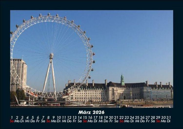 Produktbild: London 2026 Fotokalender DIN A5