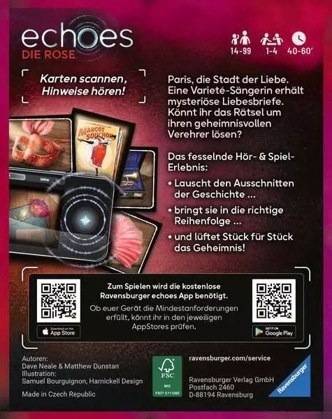Produktbild: echoes Die Rose &ndash; H&ouml;rspiel trifft Gesellschaftsspiel ab 14 Jahren