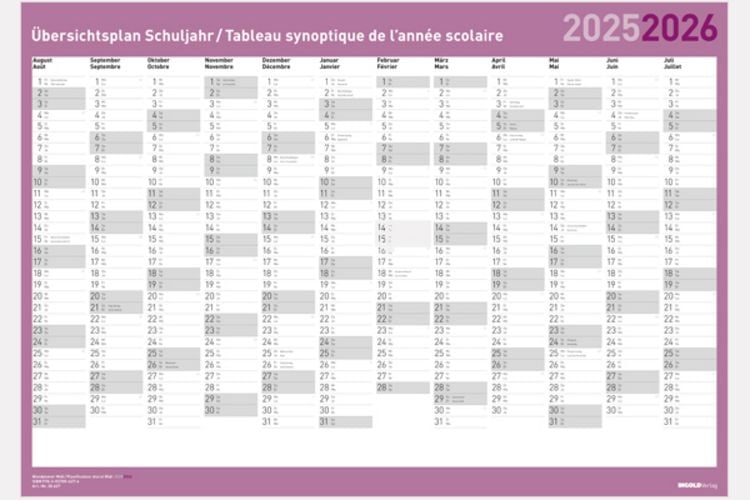 Produktbild: Wandplaner Midi 2025/26