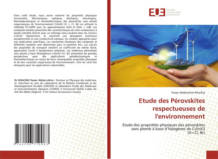 Produktbild: Etude des P&eacute;rovskites respectueuses de l'environnement
