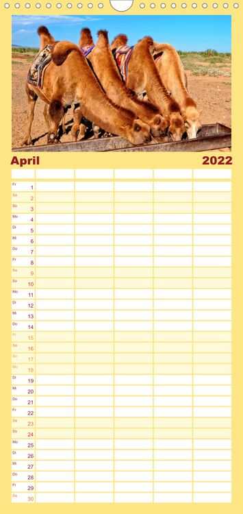Produktbild: Familienplaner Reise durch Asien - Mongolei (Wandkalender 2022 , 21 cm x 45 cm, hoch)