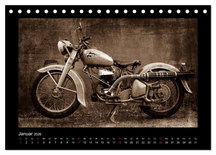 Produktbild: Motorrad Oldtimer (Tischkalender 2026 DIN A5 quer), CALVENDO Monatskalender