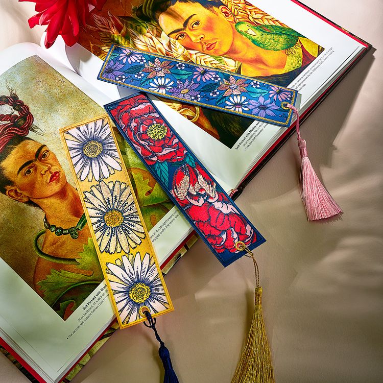 Lesezeichen Frida Kahlo "Mexican Flowers"