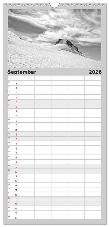 Produktbild: Familienplaner 2026 - Bergsucht 2026 mit 5 Spalten (Wandkalender, 21 x 45 cm) CALVENDO