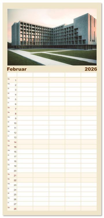 Produktbild: Familienplaner 2026 - Einsamkeit in Architektur mit 5 Spalten (Wandkalender, 21 x 45 cm) CALVENDO