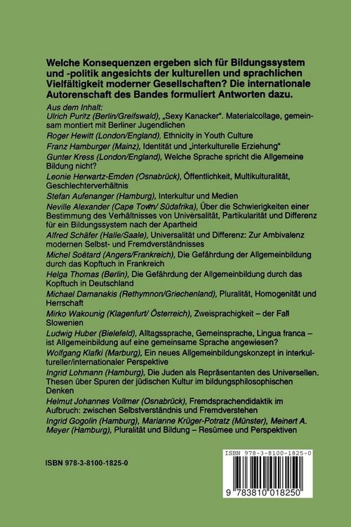 Produktbild: Pluralit&auml;t und Bildung