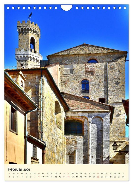 Produktbild: Toskana - Unterwegs in Volterra (Wandkalender 2026 DIN A4 hoch), CALVENDO Monatskalender