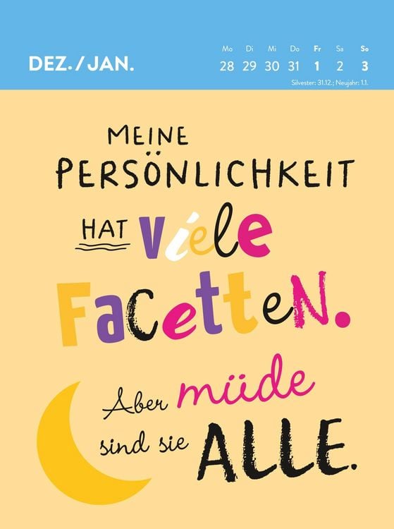 Produktbild: Wochenkalender 2027: Heute ist ein guter Tag &ndash; um mich in Ruhe zu lassen
