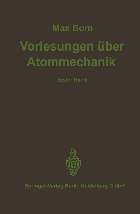 Produktbild: Vorlesungen &uuml;ber Atommechanik