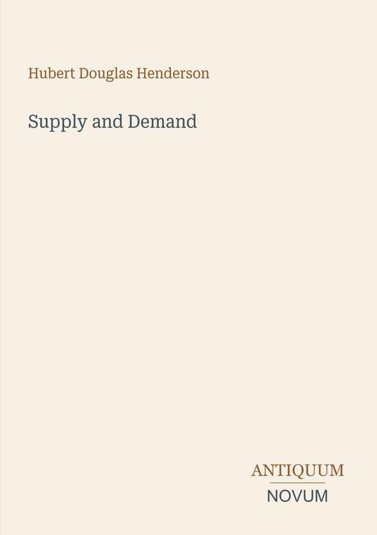 Produktbild: Supply and Demand