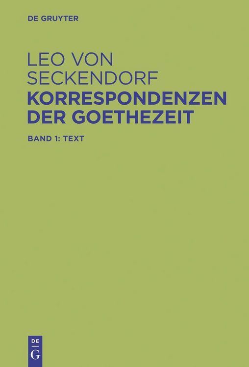 Produktbild: Korrespondenzen der Goethezeit