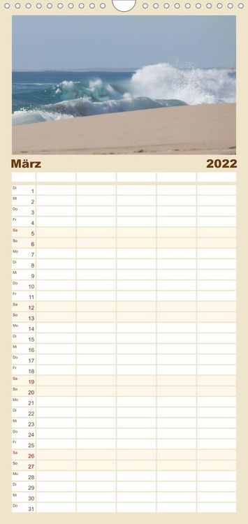 Produktbild: Augenblicke in Baja California Sur - Familienplaner hoch (Wandkalender 2022 , 21 cm x 45 cm, hoch)