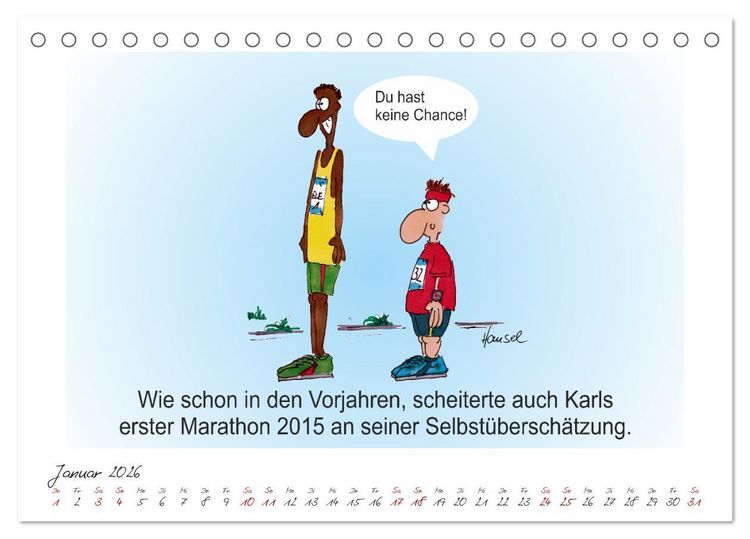 Produktbild: HANSELs kleiner Laufkalender (Tischkalender 2026 DIN A5 quer), CALVENDO Monatskalender