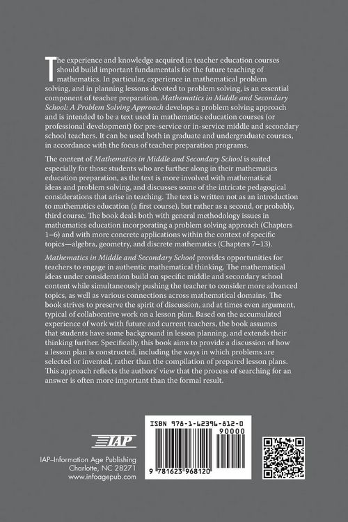 Produktbild: Mathematics in Middle and Secondary School