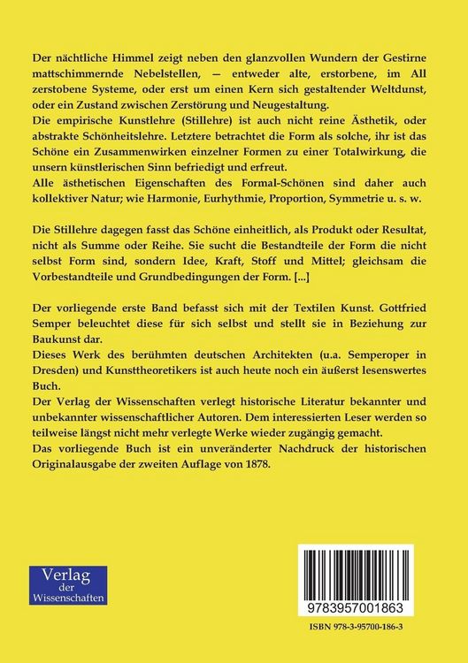 Produktbild: Der Stil in den technischen und tektonischen K&uuml;nsten oder praktische &Auml;sthetik