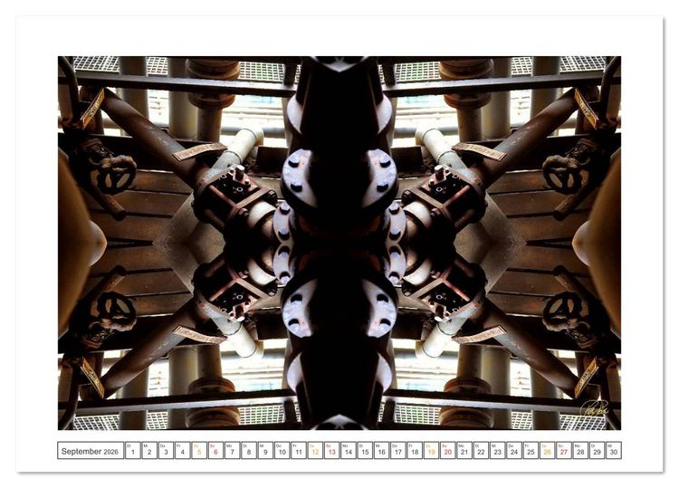 Produktbild: Faszination Spiegelung - Industrie und Technik (Tischkalender 2026 DIN A5 quer), CALVENDO Monatskalender