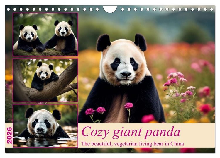 Produktbild: Cozy giant panda (Wall Calendar 2026 DIN A4 landscape), CALVENDO 12 Month Wall Calendar