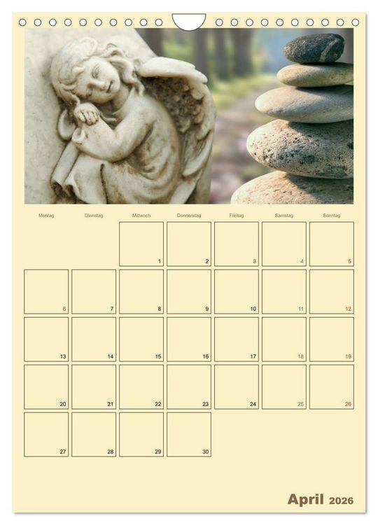 Produktbild: Monatsplaber f&uuml;r flei&szlig;ige Engel (Wandkalender 2026 DIN A4 hoch), CALVENDO Monatskalender
