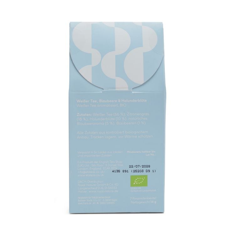 Produktbild: Aromatisierter Wei&szlig;er Tee, Blaubeere & Holunderbl&uuml;te , BIO