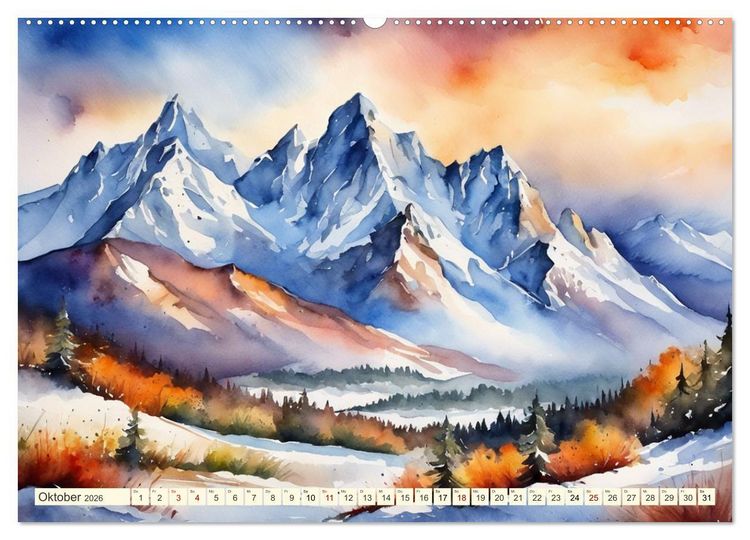 Produktbild: Sehnsucht Berge (Wandkalender 2026 DIN A2 quer), CALVENDO Monatskalender