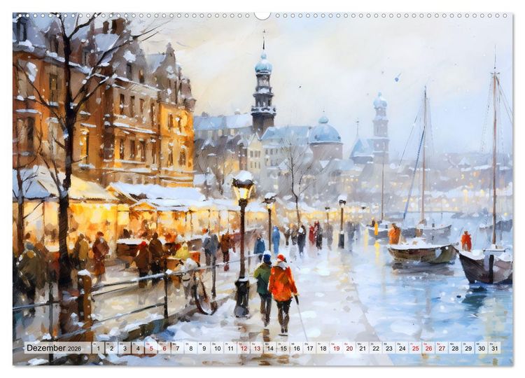 Produktbild: Hafenkante - Ein Leben mit und f&uuml;r den Hafen (hochwertiger Premium Wandkalender 2026 DIN A2 quer), Kunstdruck in Hochglanz
